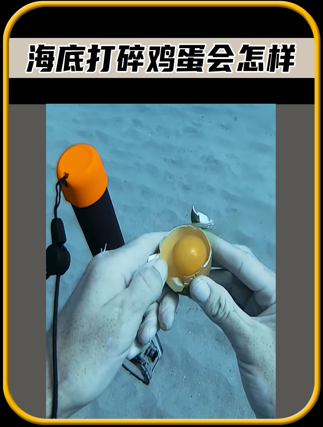 你知道在海底打碎鸡蛋,会发生什么吗