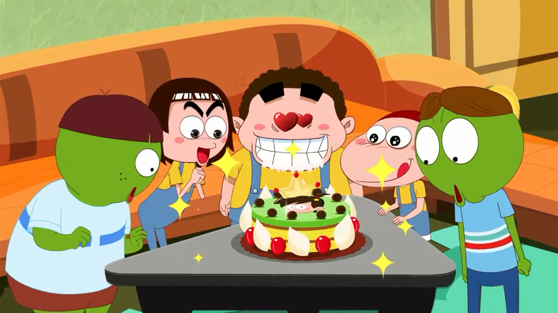 阿优:阿美过生日,还给大家做了蛋糕吃,真是人美心善