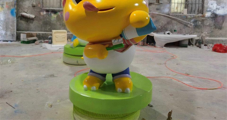 玻璃钢荷花卡通雕塑