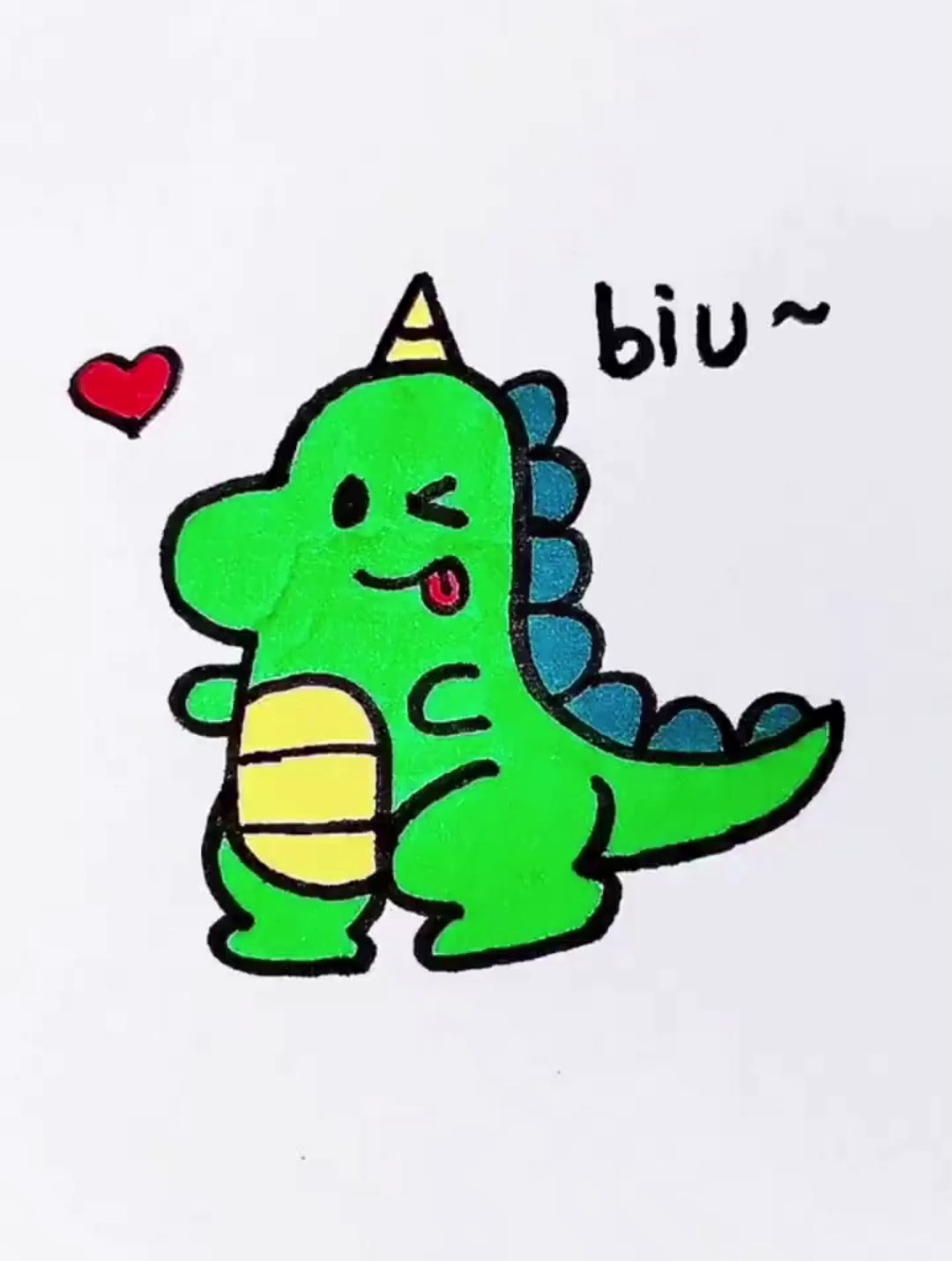 小恐龙简笔画儿童简笔画