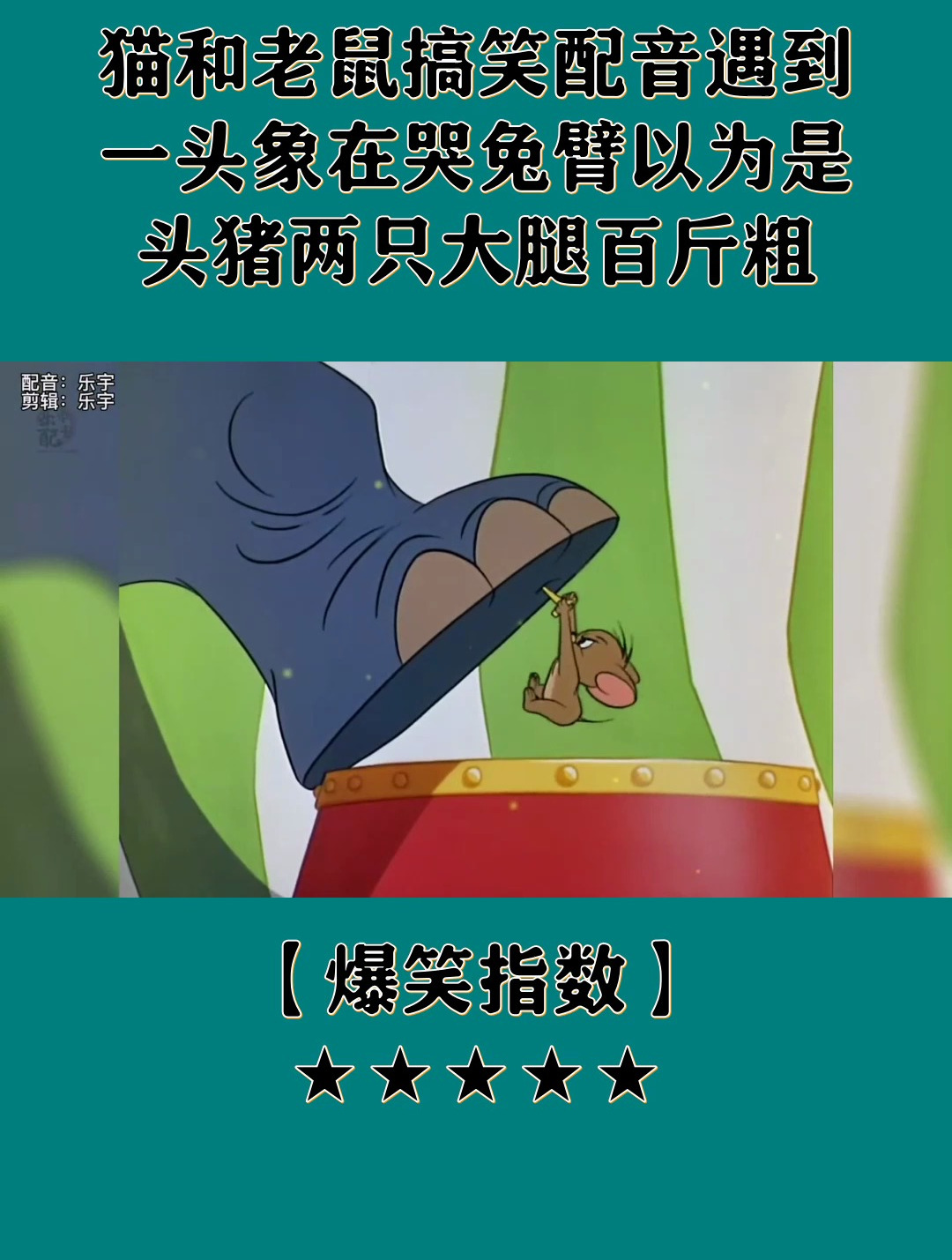 猫和老鼠搞笑配音遇到一头象在哭 兔臂以为是头猪 两只大腿