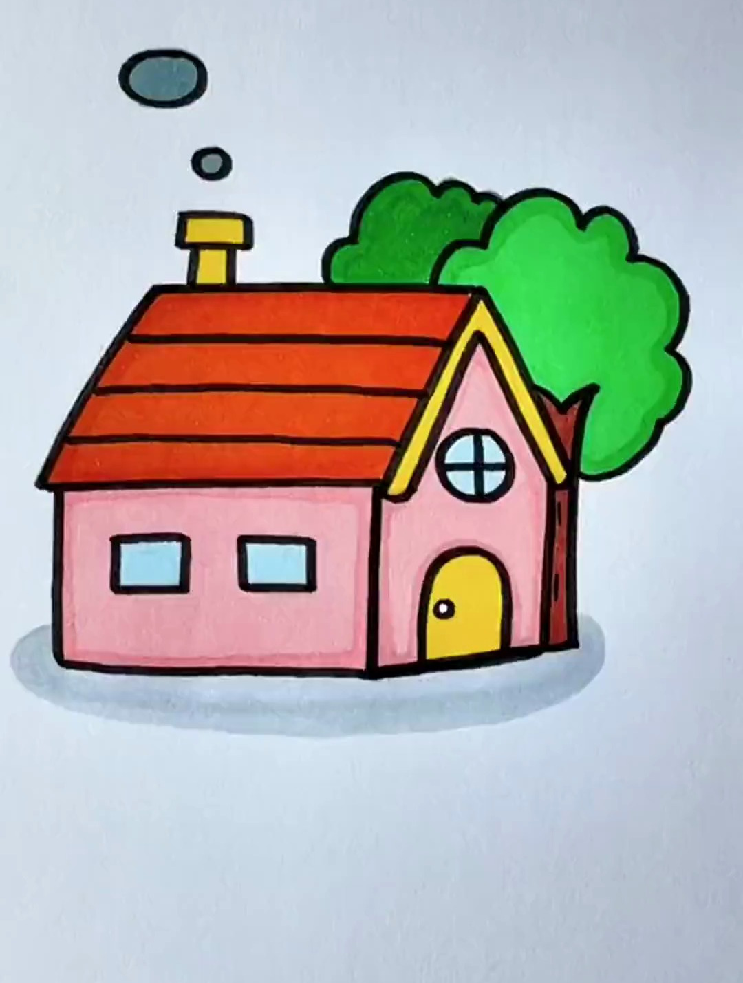 这样画小房子简单又好看