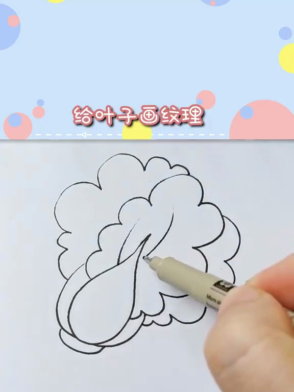 简笔画一颗大白菜~记得要多吃蔬菜!
