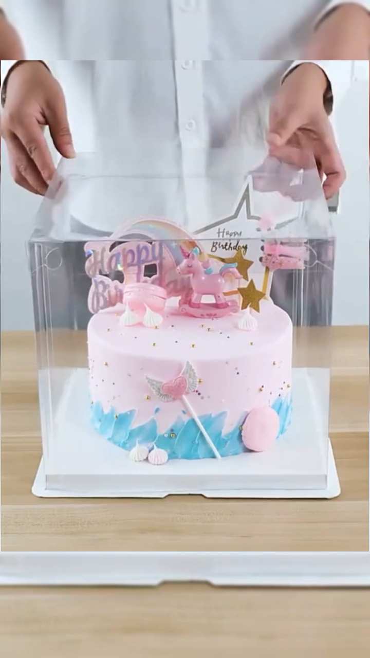 三合一蛋糕盒 材质 全透明生日蛋糕盒