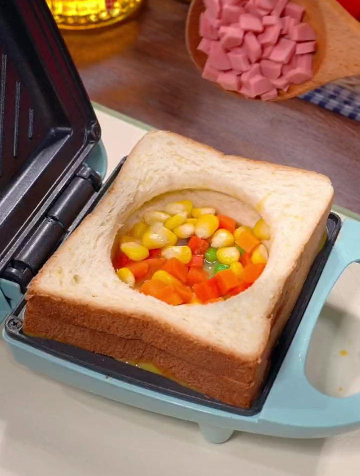 好吃又好看的三明治早餐饼