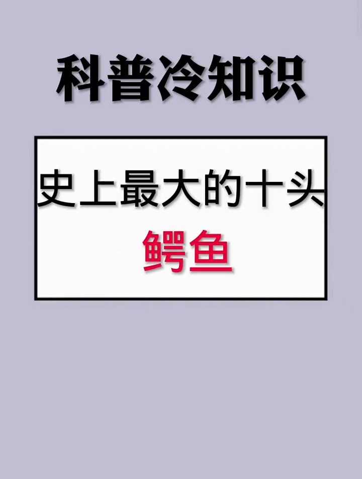 史上最大的十头鳄鱼