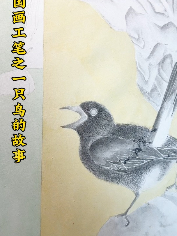 国画工笔之画一只鸟的故事,这样的生动画法,你喜欢吗
