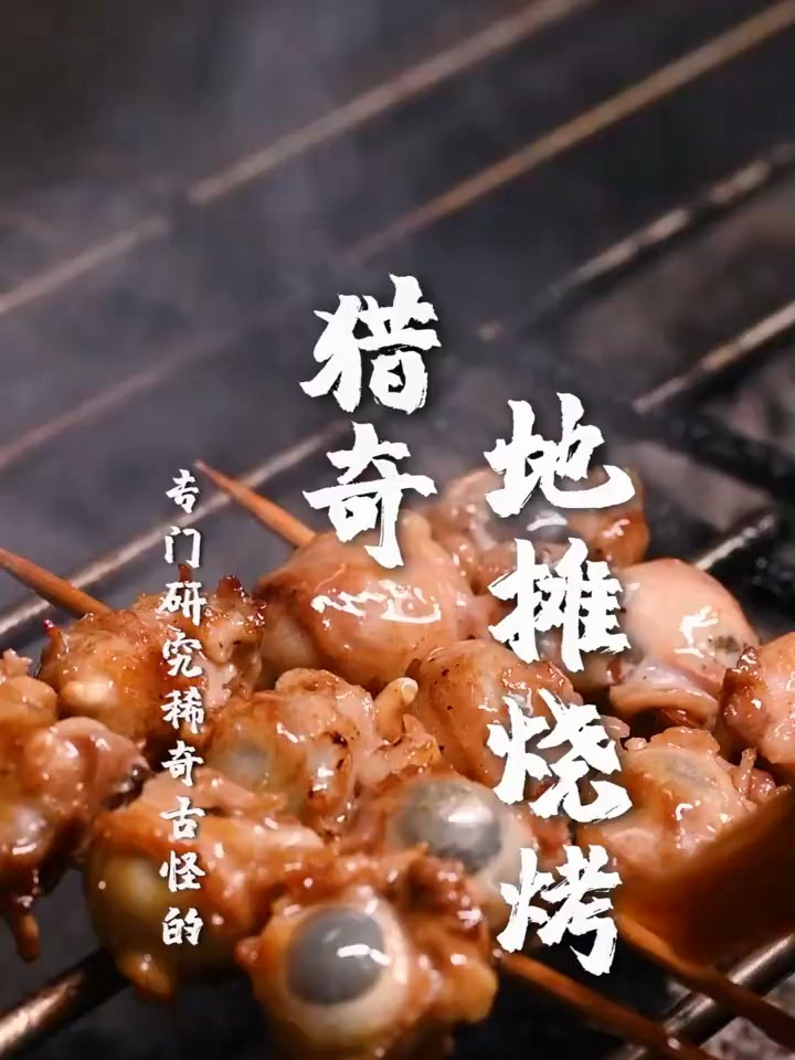 爆浆猪眼吃过没?这家专吃稀奇古怪的地摊烧烤,快带闺蜜来试一下