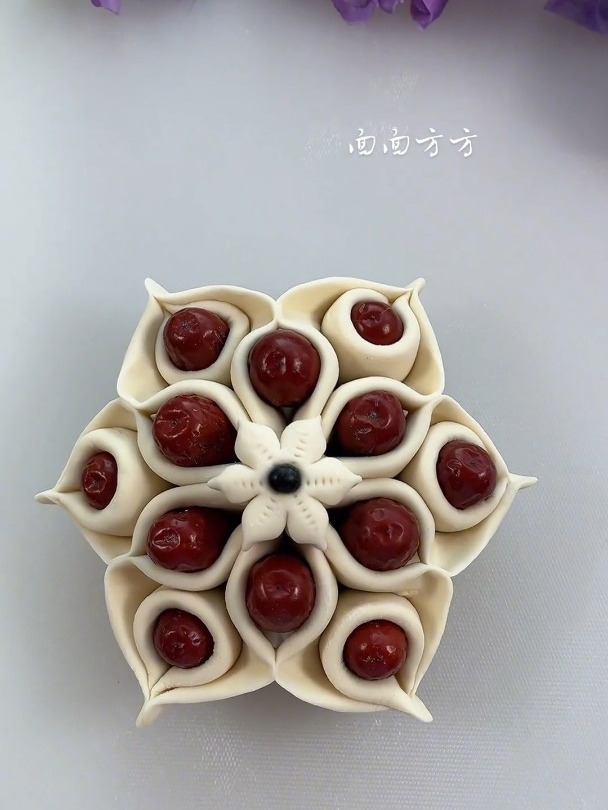 学做面食我是认真的面点造型做法,枣花馍学会快去试试吧