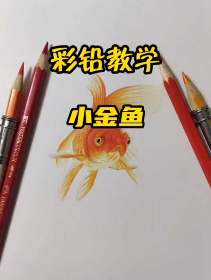 彩铅教学~小金鱼,听说转发这条幸运小金鱼能带来好运噢