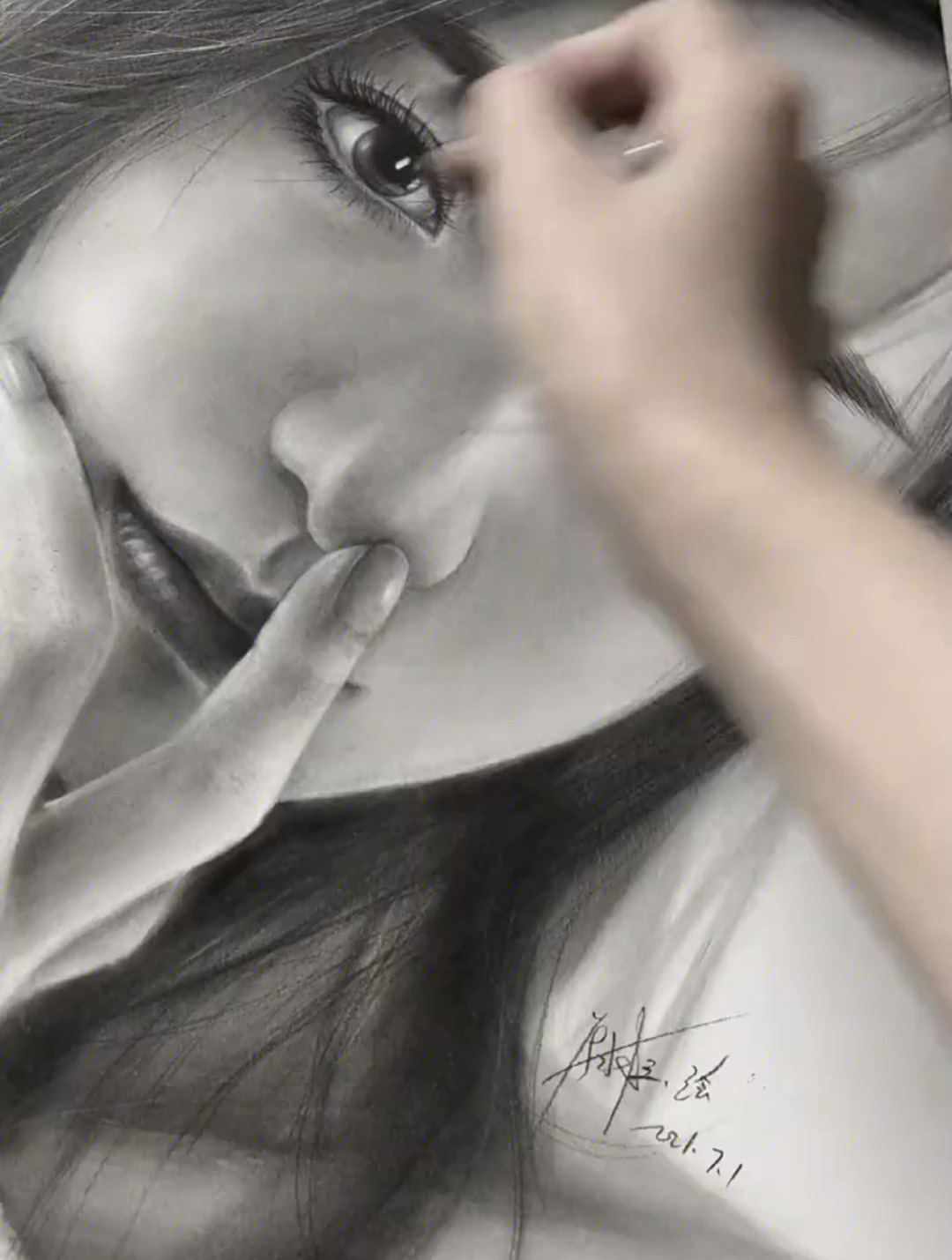 黑白情绪 素描头像