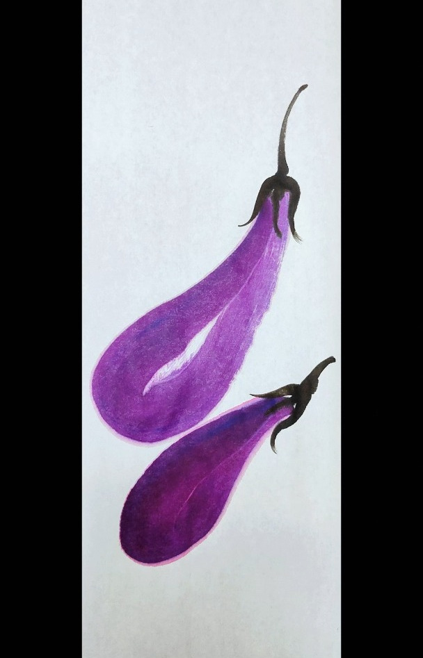 瓜果蔬菜应该是国画中画起来最简单的了