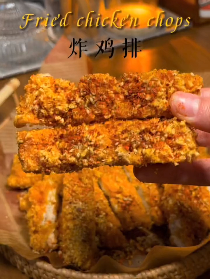 在家也可以做出这么好吃的炸鸡排,你也可以试试,非常简单!