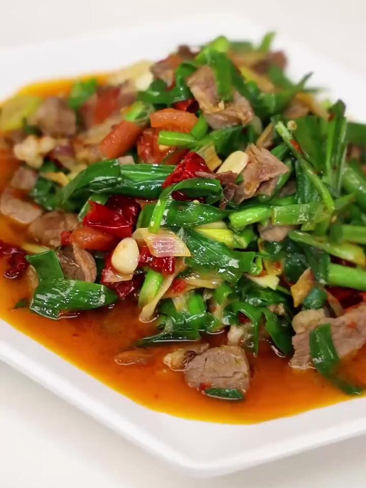 我家超爱的韭菜炒肉片,鲜香嫩滑又入味