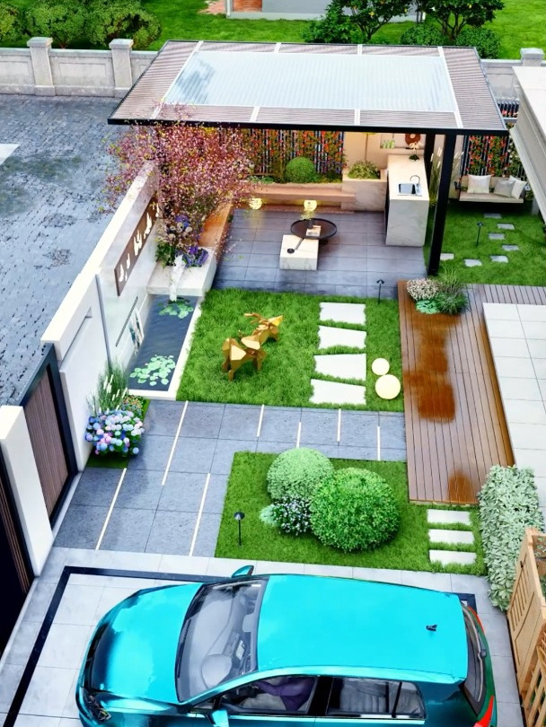 门前菜地吃不完,不如打造个精致小院