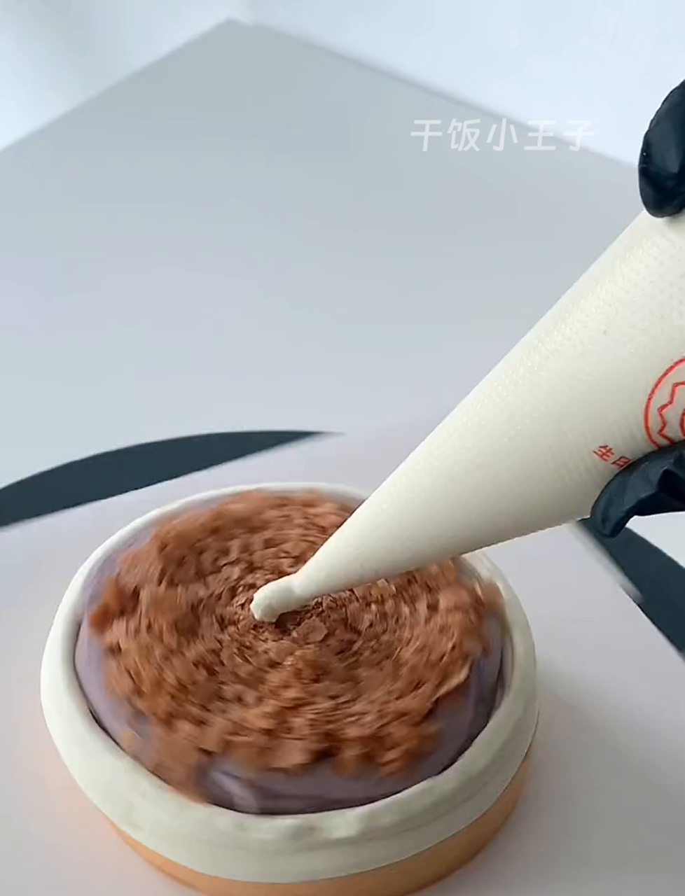 蓝色海洋风波浪花蛋糕,清凉一夏!