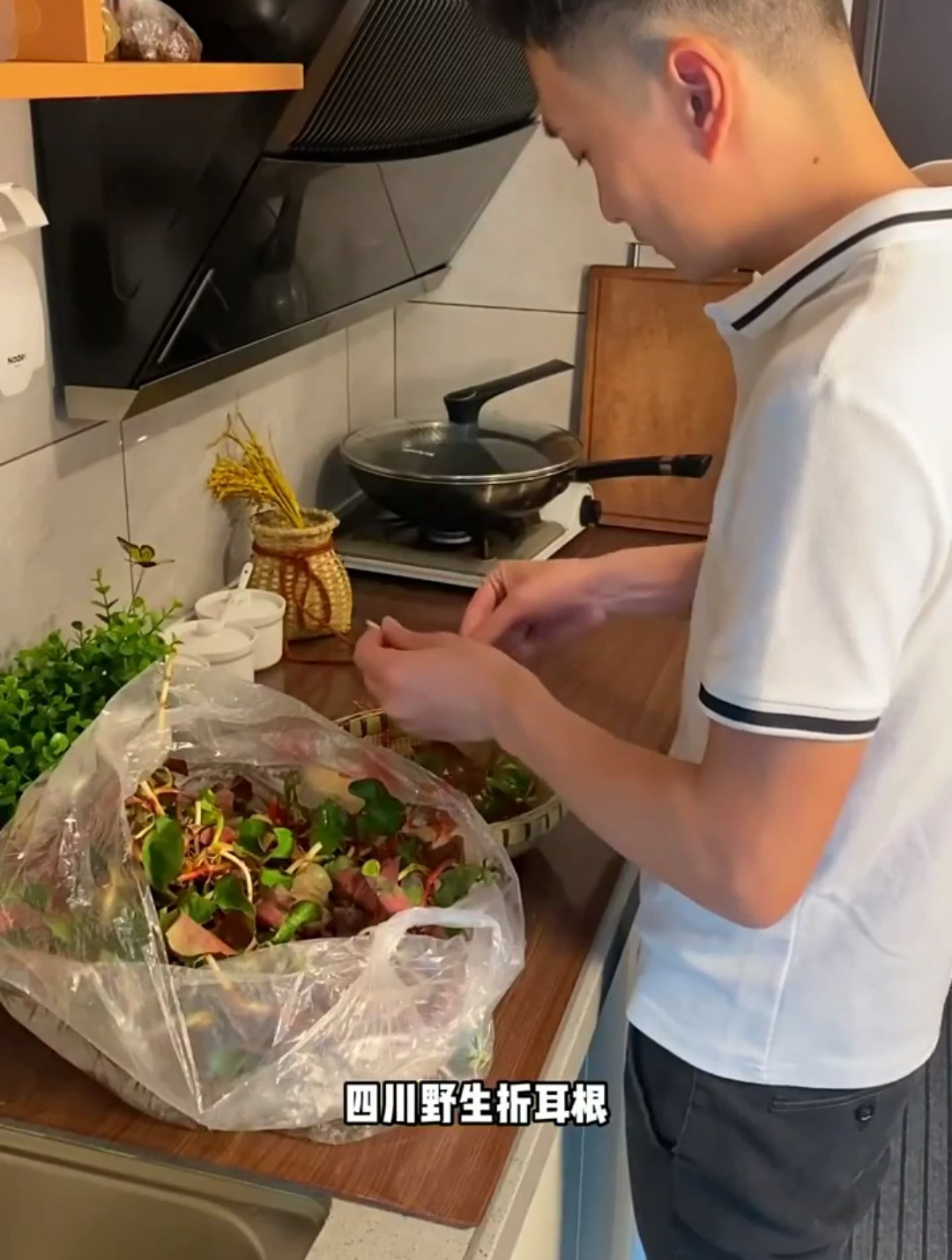 带叶子的凉拌折耳根