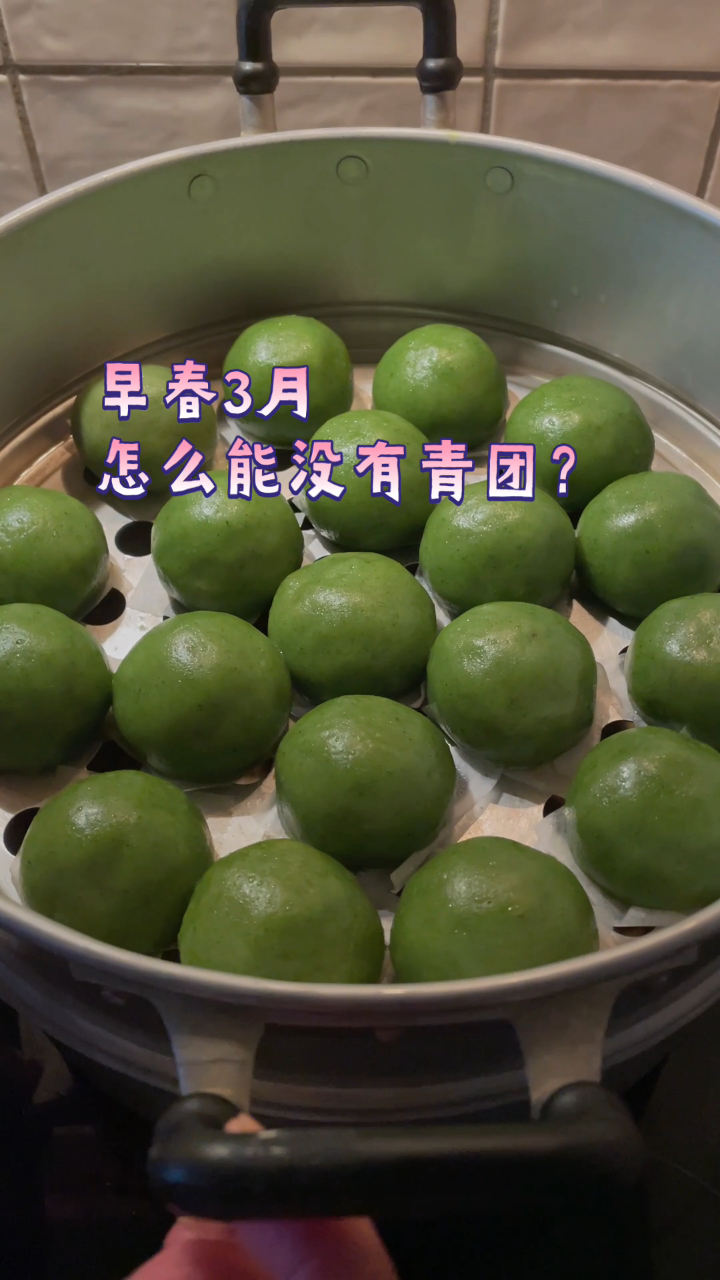 好吃的青团配咖啡,或八宝粥都是棒极了哈