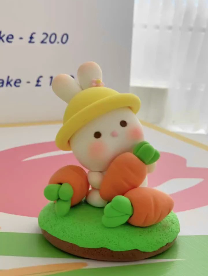 黏土教程萝卜堆里的小兔子超轻黏土教程简单可爱黏土教程小兔子