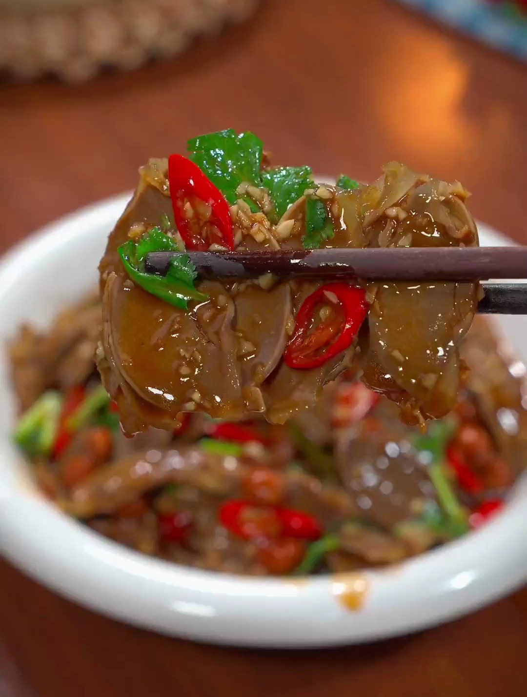 凉拌鸡胗,酸辣爽口下酒又下饭