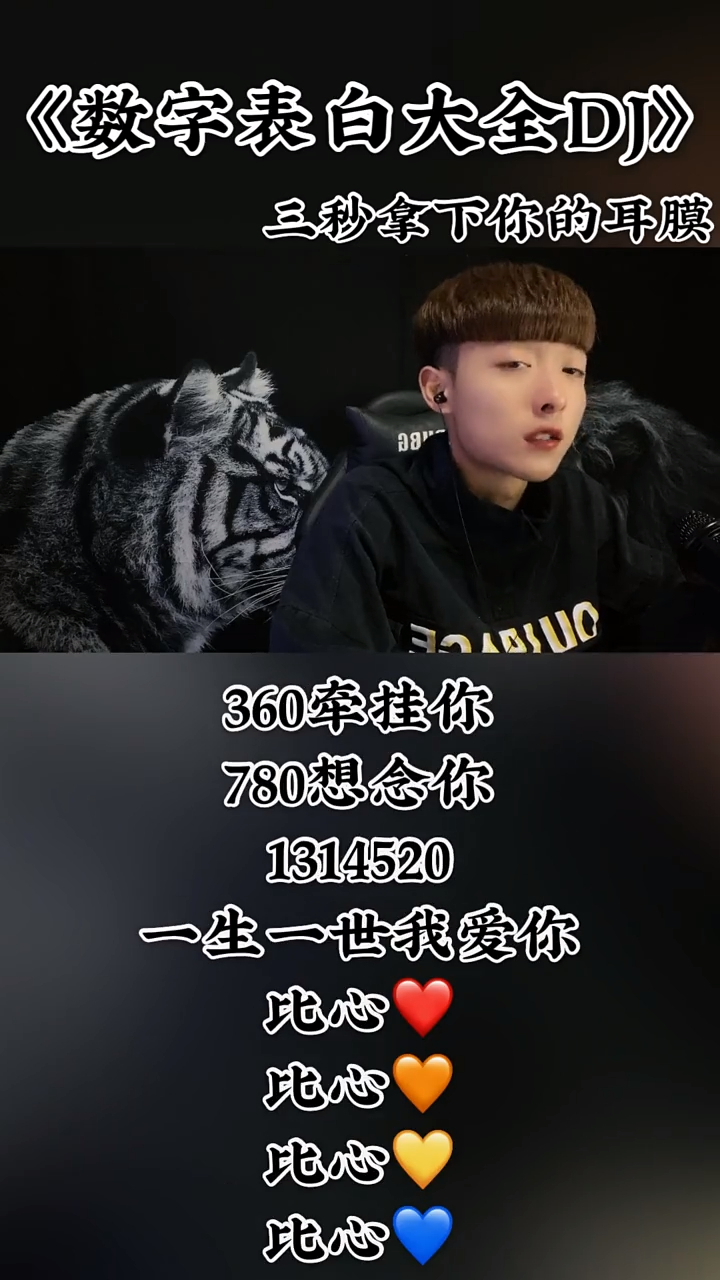 数字表白大全,快艾特你的另一半,别不好意思哈