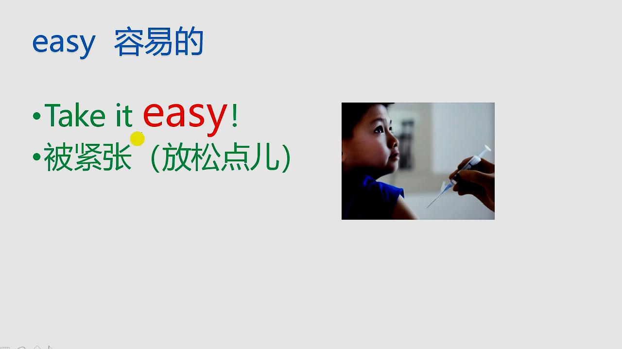 [图]英语口语跟我学，和easy有关的口语，take it easy