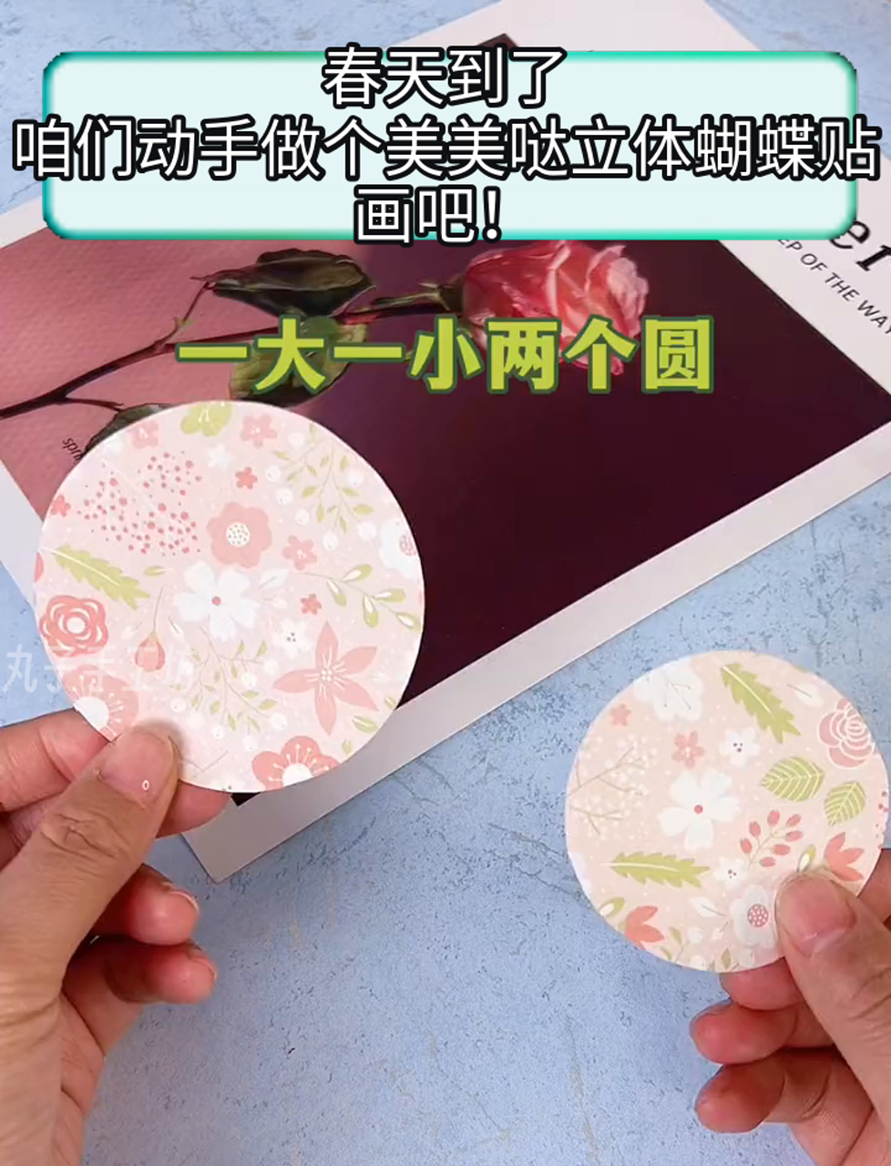 春天到了,咱们动手做个美美哒立体蝴蝶贴画吧!