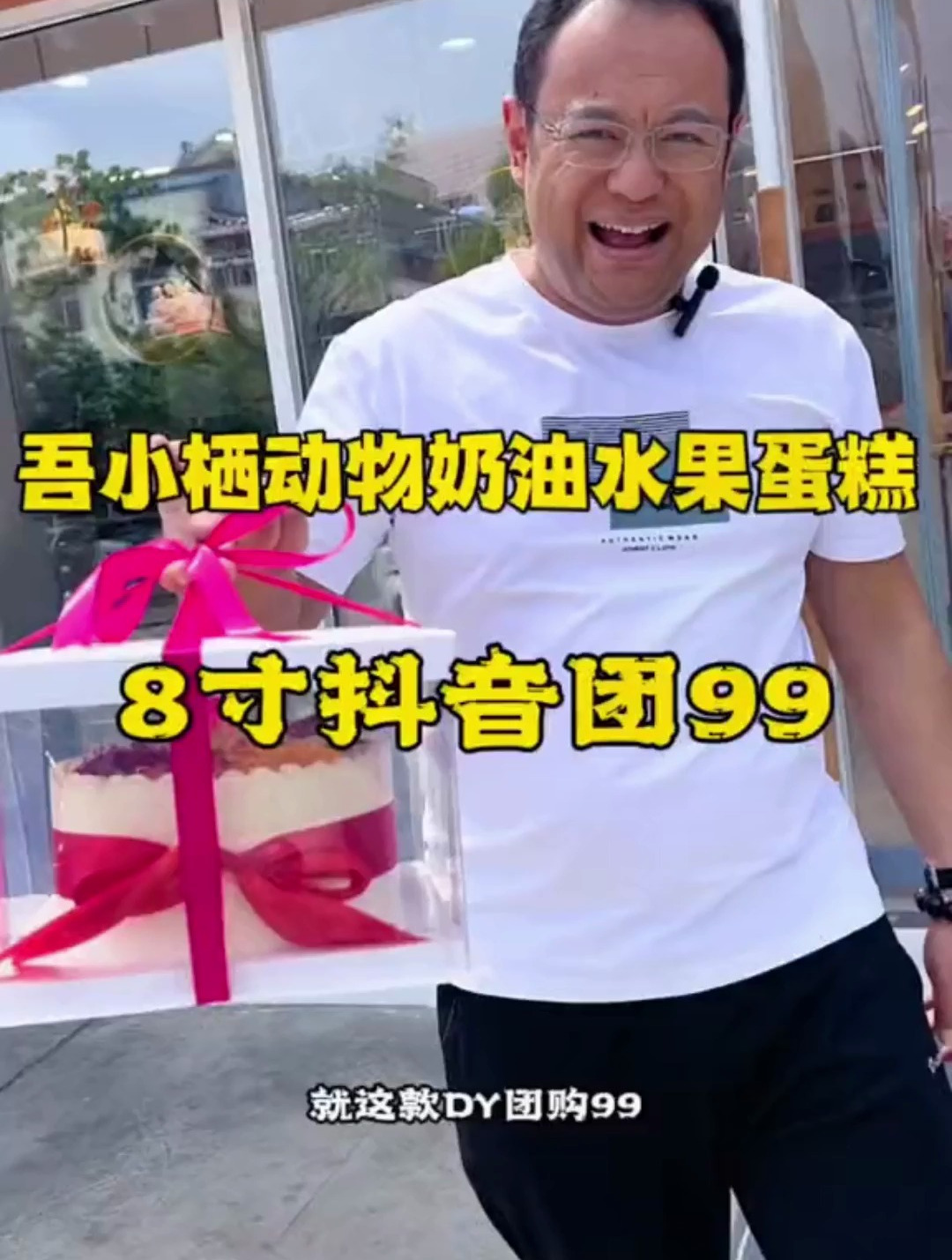 吾小栖两层水果夹心的动物奶油蛋糕现在团99
