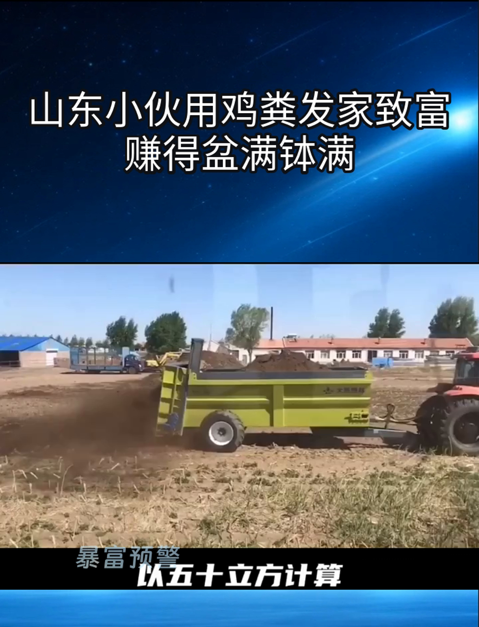 山东小伙用鸡粪发家致富,赚得盆满钵满
