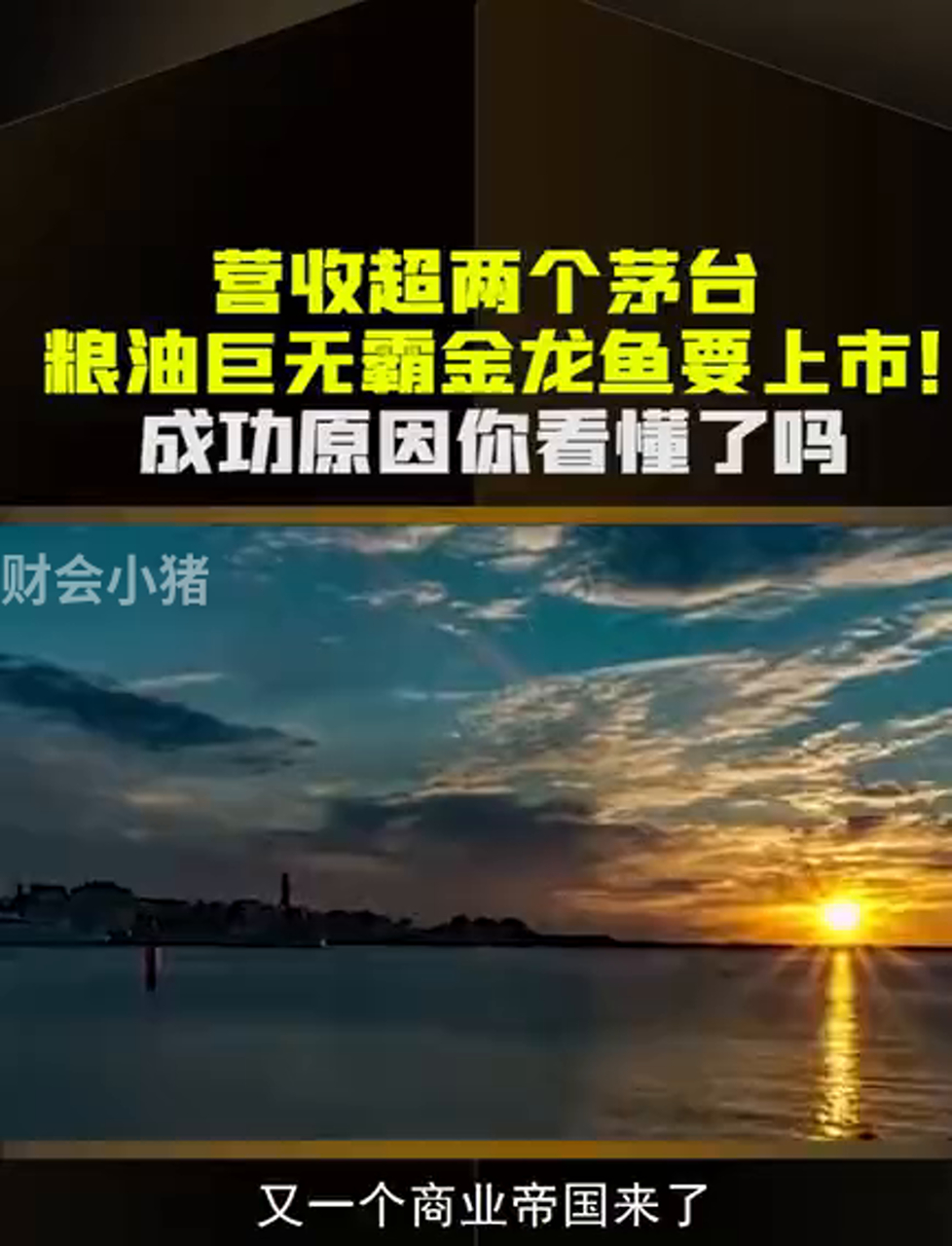 营收超两个茅台,粮油巨无霸金龙鱼要上市!成功原因你看懂了吗?商业模式 商业思维