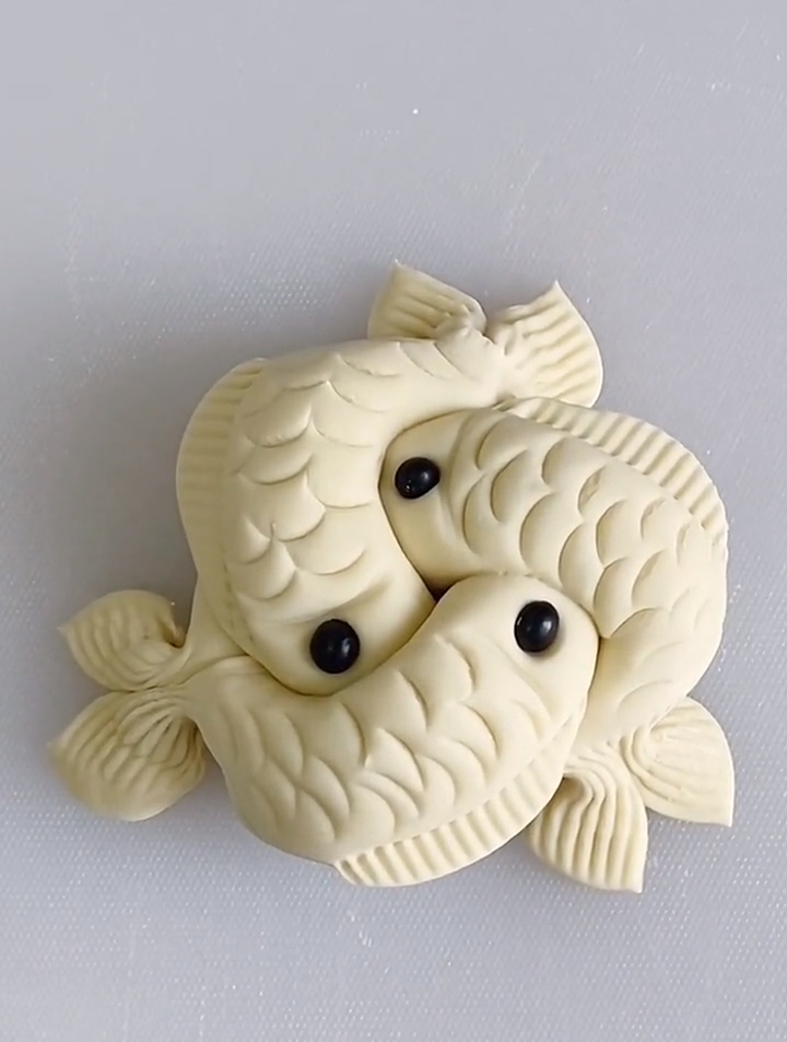 花样面食制作,小鱼馒头这样做,年年有余