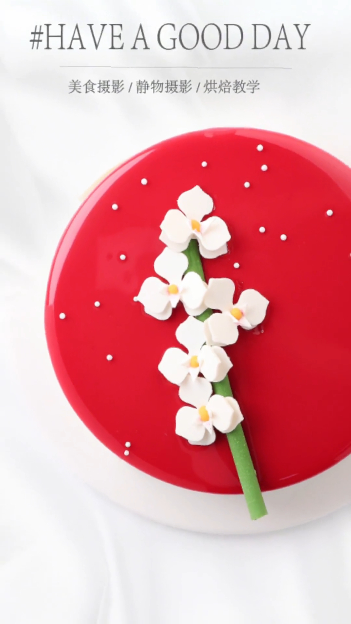 手工蝴蝶兰巧克力装饰,适合送闺蜜的女神蛋糕～