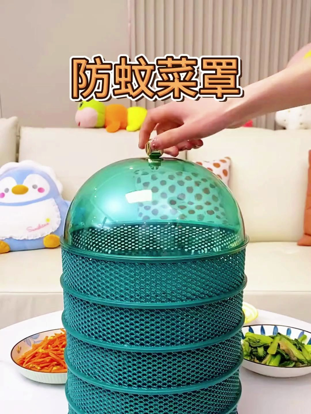 天气马上变暖了,桌子上的饭菜总是招来苍蝇,一定要试试这个菜罩