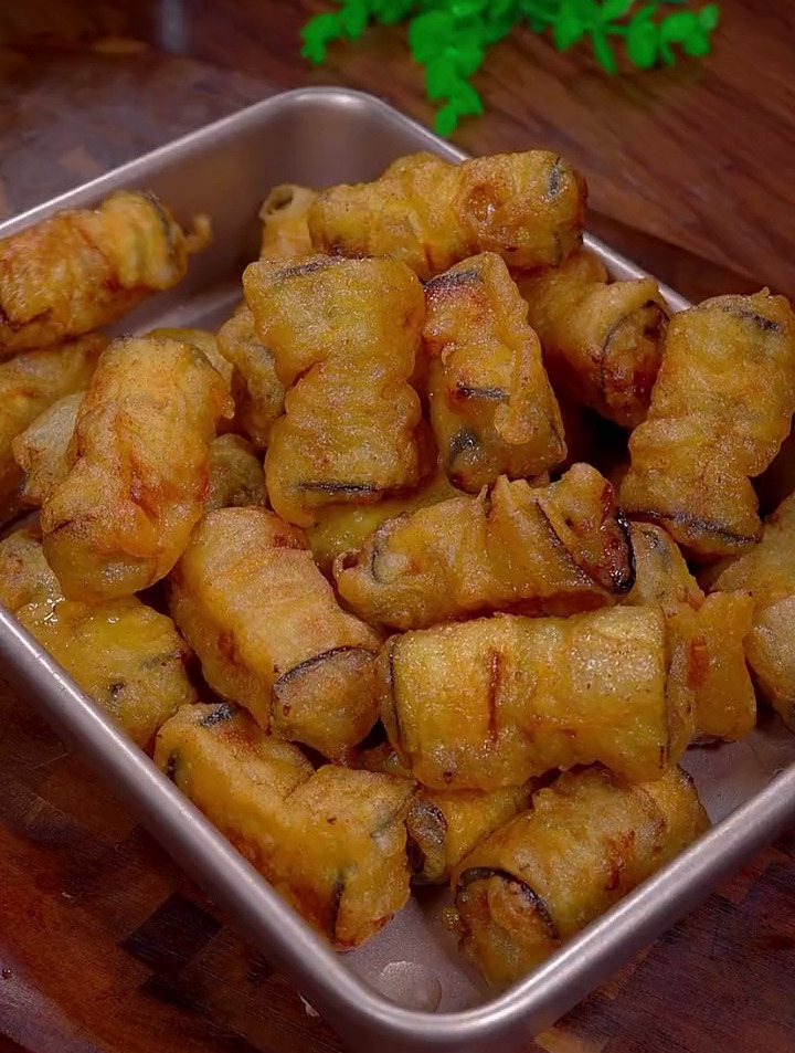 焦香酥脆的炸茄子