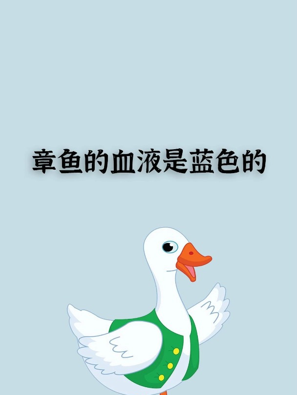 章鱼的血液是蓝色的