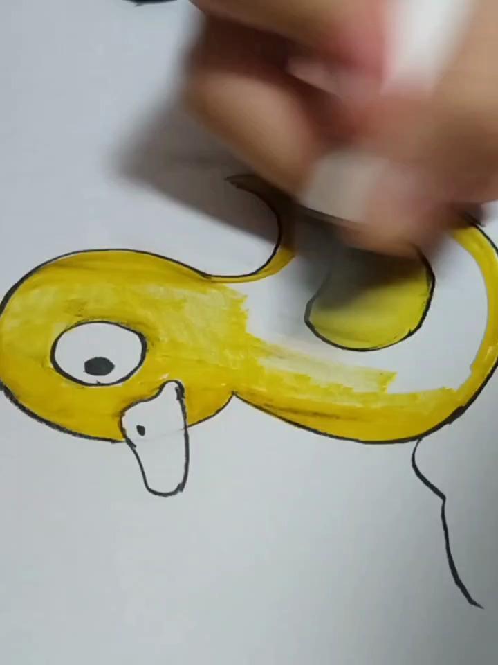 一分钟教你学会画鸭子简笔画