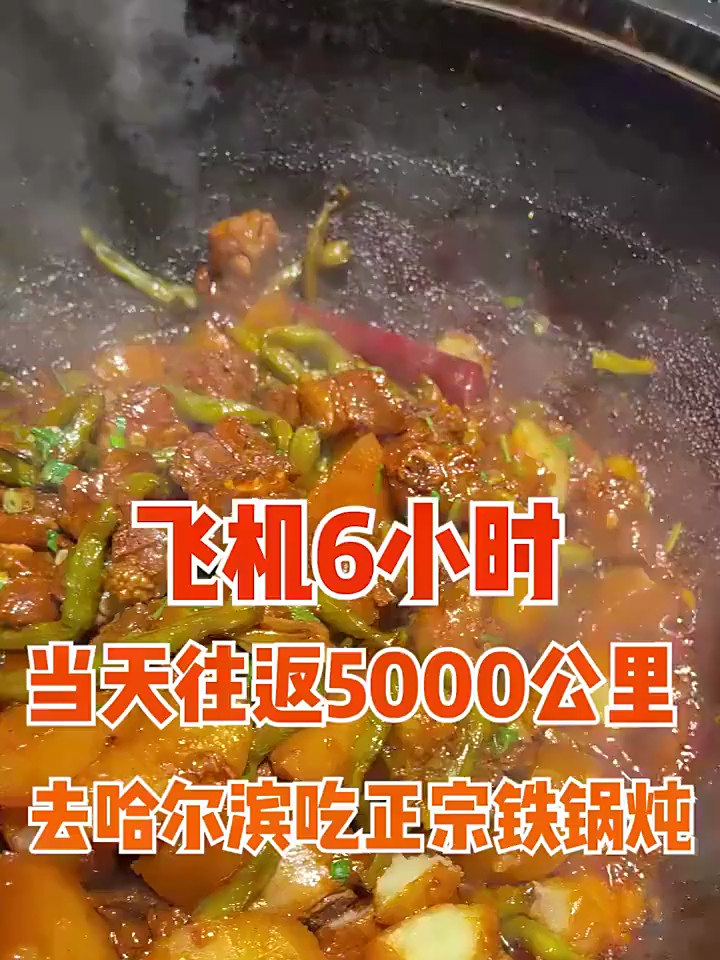 坐了6小时飞机,我终于吃到了正宗东北铁锅炖!