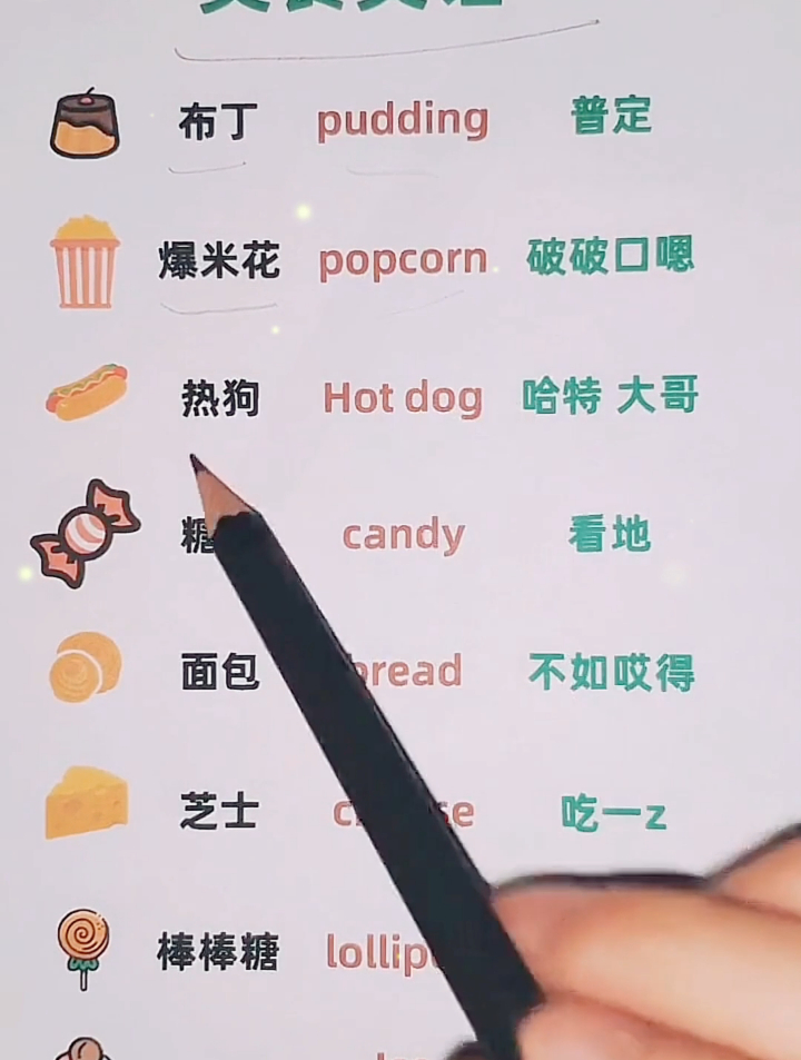 英语知识:生活中常见美食的英文发音