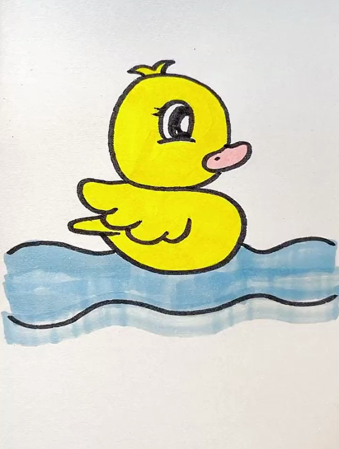 用S画小鸭子 创意简笔画 一起学画画 简笔画