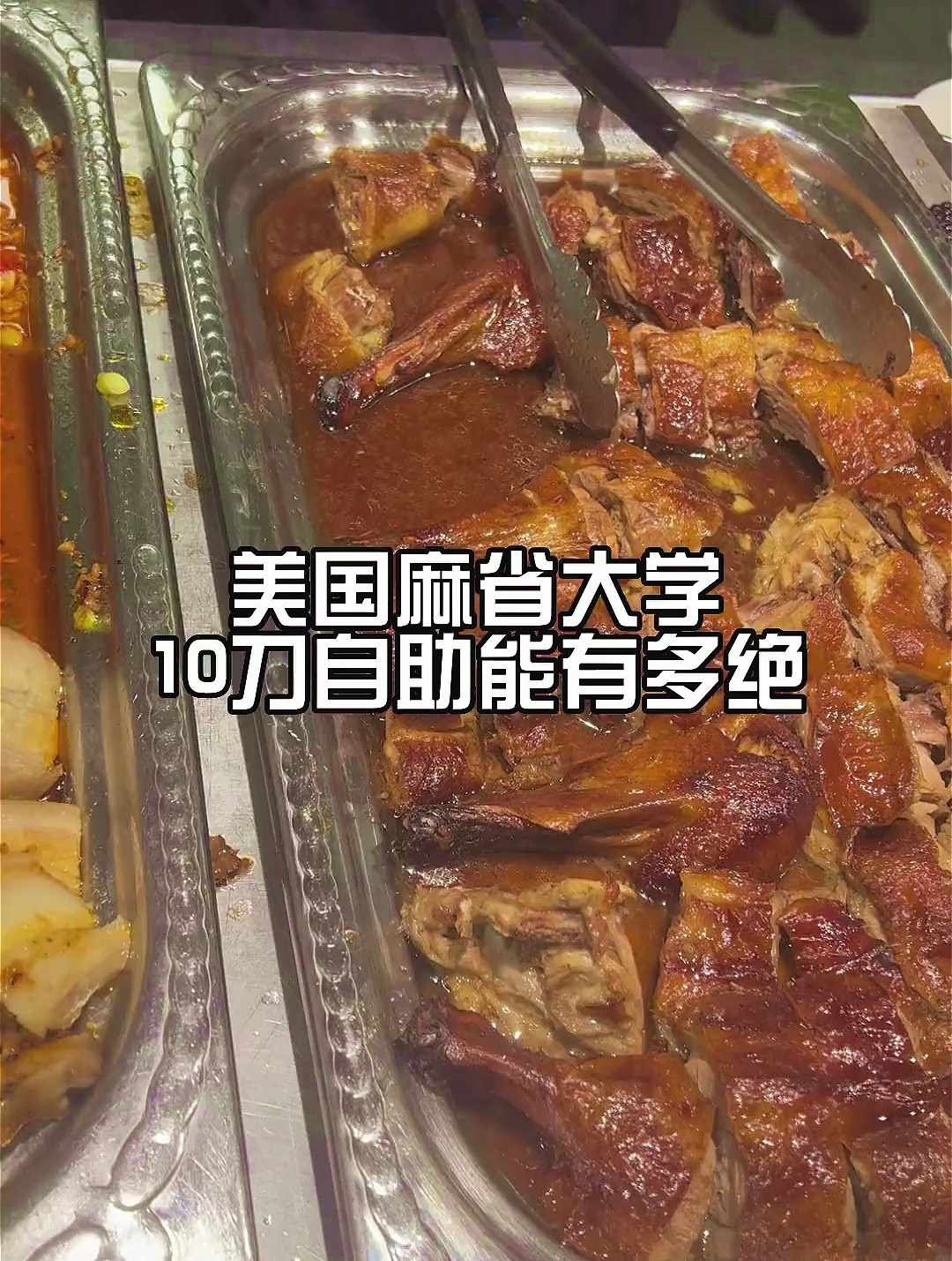 学校食堂广东梅子酱烧鹅百吃不厌～留学日常 大学食堂 自助餐