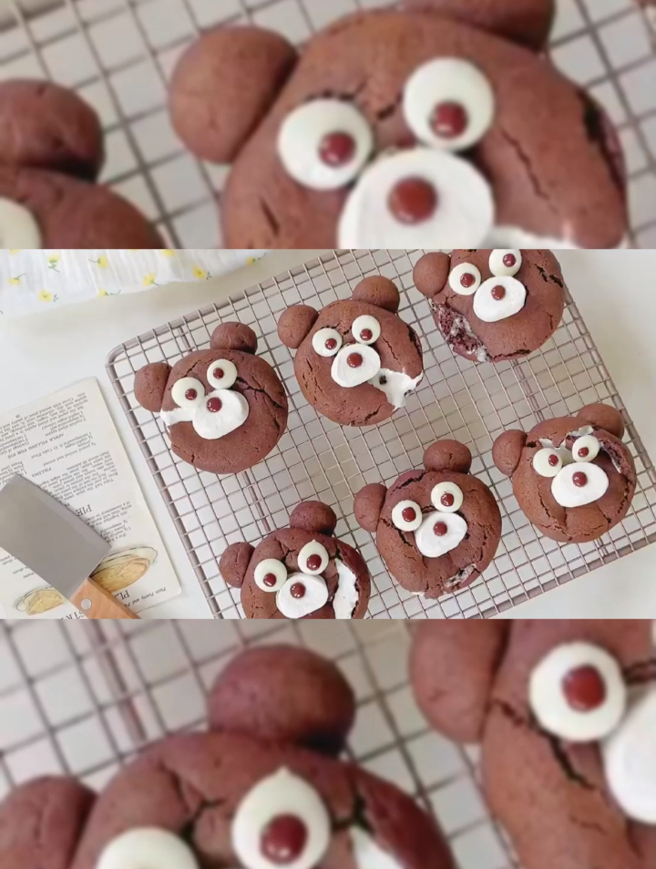 小熊棉花糖可可拉丝曲奇