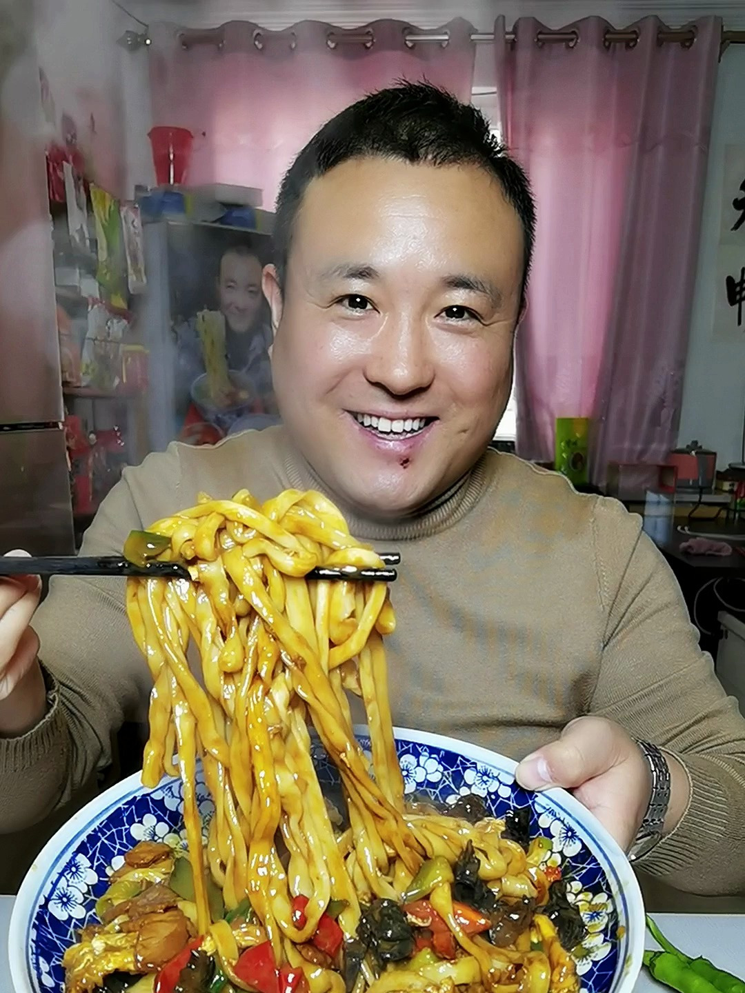 简单农家饭木须肉拌面天天吃都不腻太香了