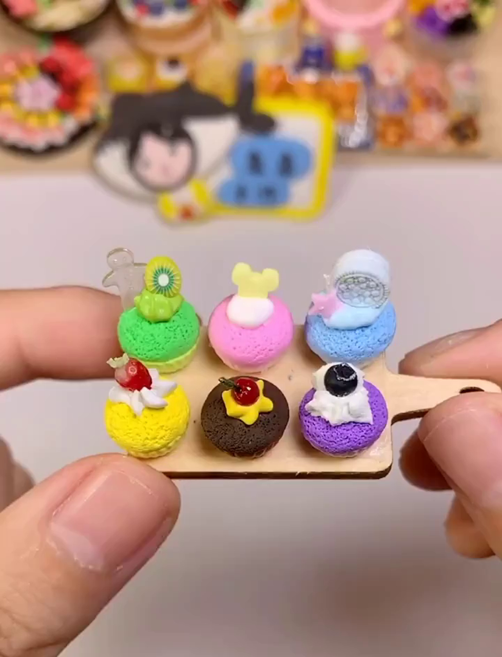 小巧手作粘土小蛋糕,今天又是色彩斑斓的一天呢～