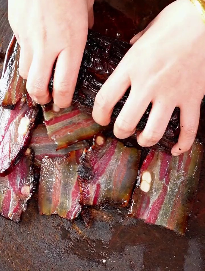 湖南柴火腊肉,怎么做都好吃 腊肉 农家烟熏腊肉 (1)