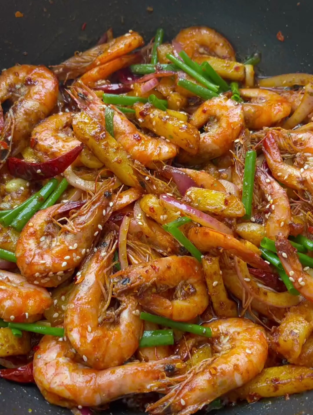 饭店的干锅土豆虾,原来做法这么简单!