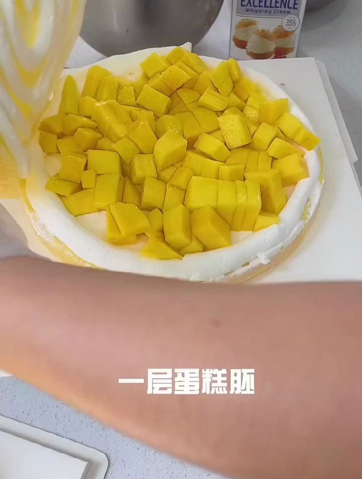 完整淡奶油生日蛋糕制作过程