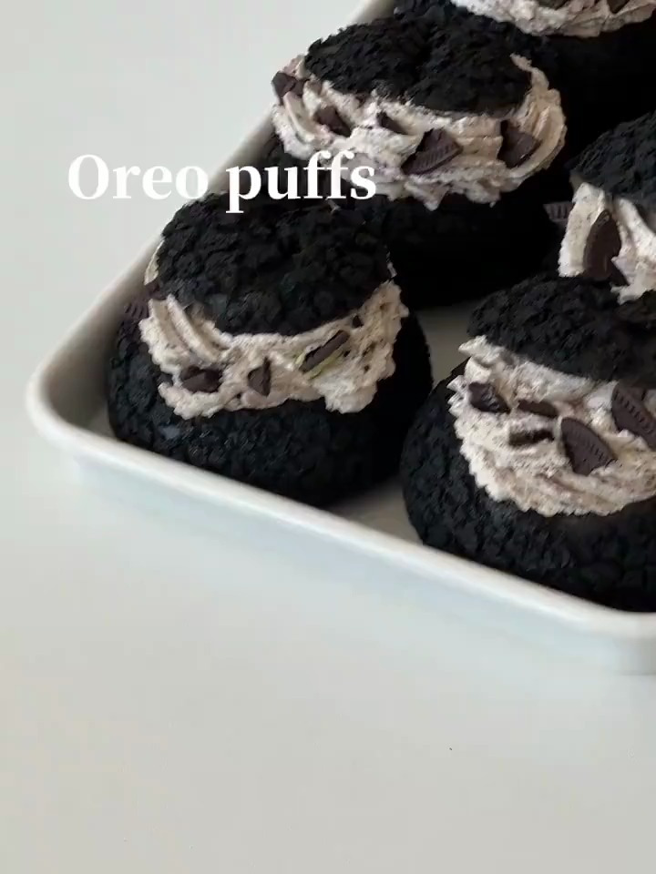 奥利奥咸奶油泡芙,香酥掉渣,绝了~