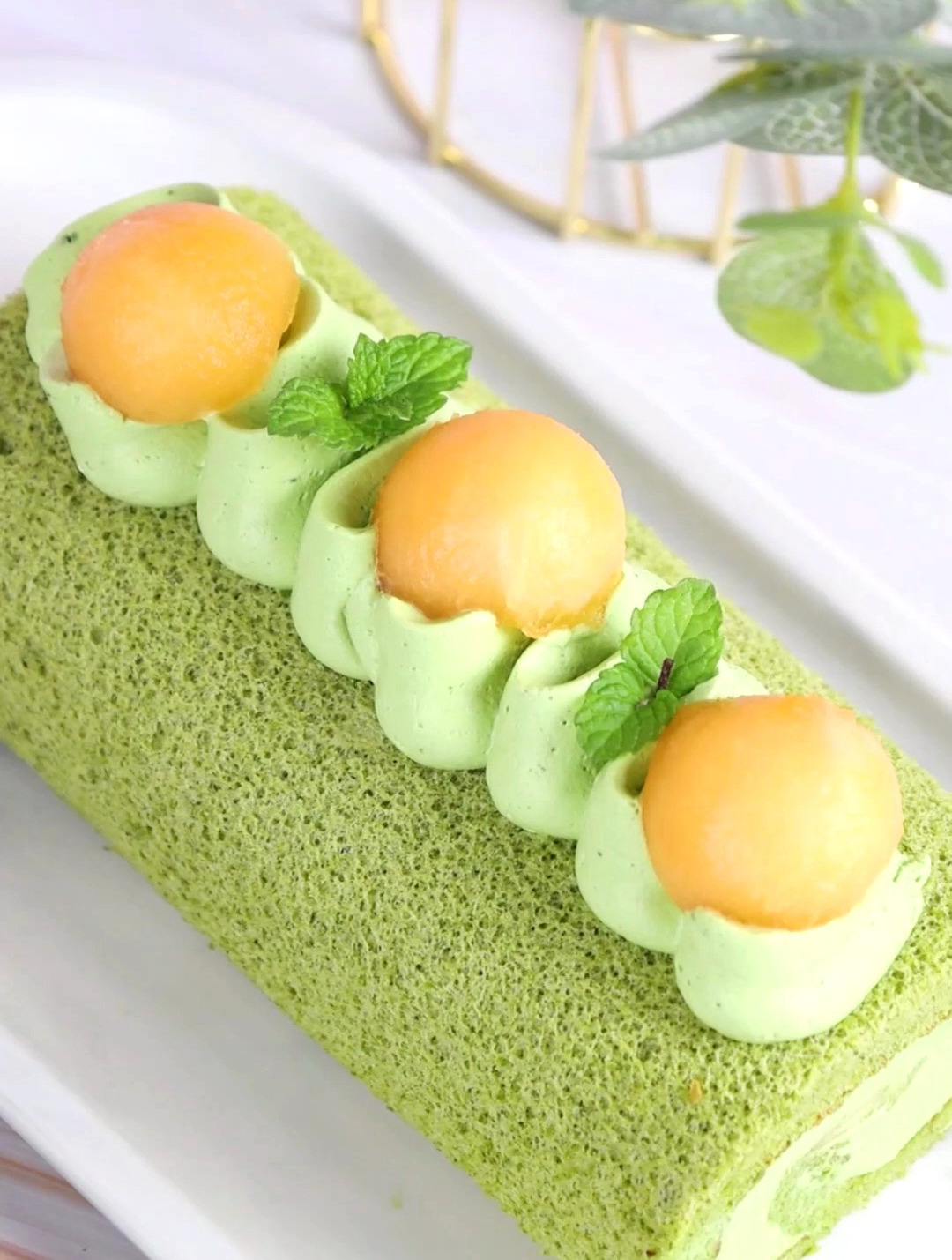 下午茶甜品分享!甜甜的蜜瓜蛋糕卷,甜甜的心情!