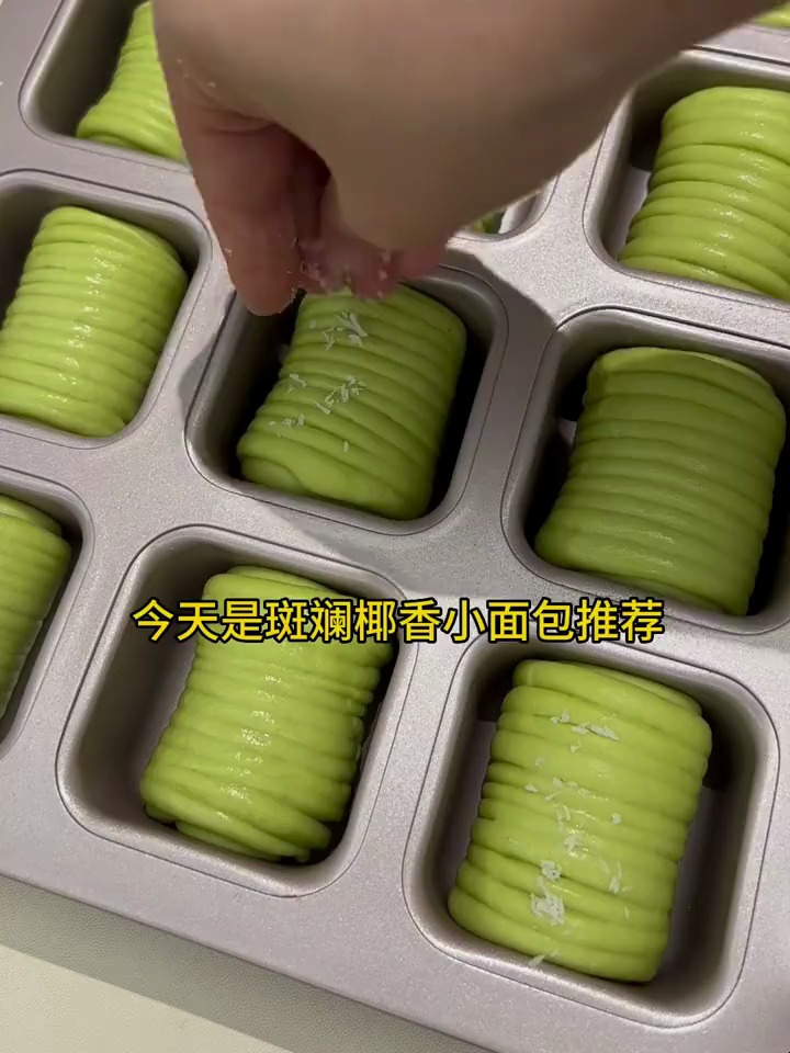 斑斓椰香奶酥小面包,南洋风味,太小清新了
