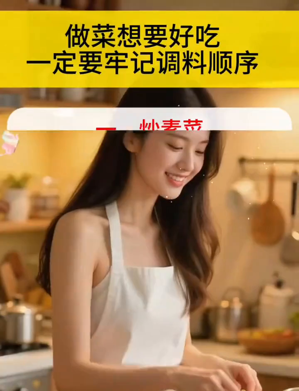 做美味佳肴得记牢调料下锅的顺序哦